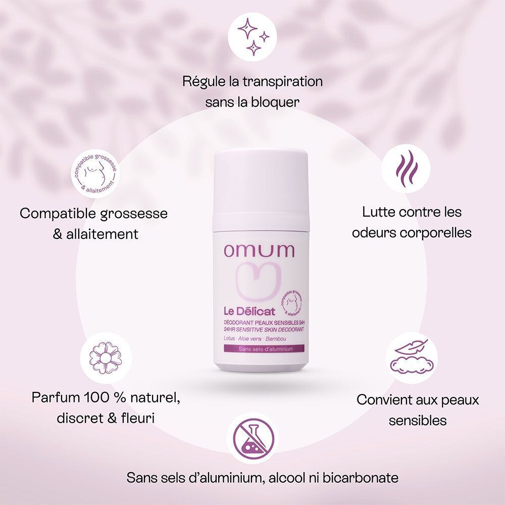 Déodorant Omum : protection 24h, peaux sensibles, bio.