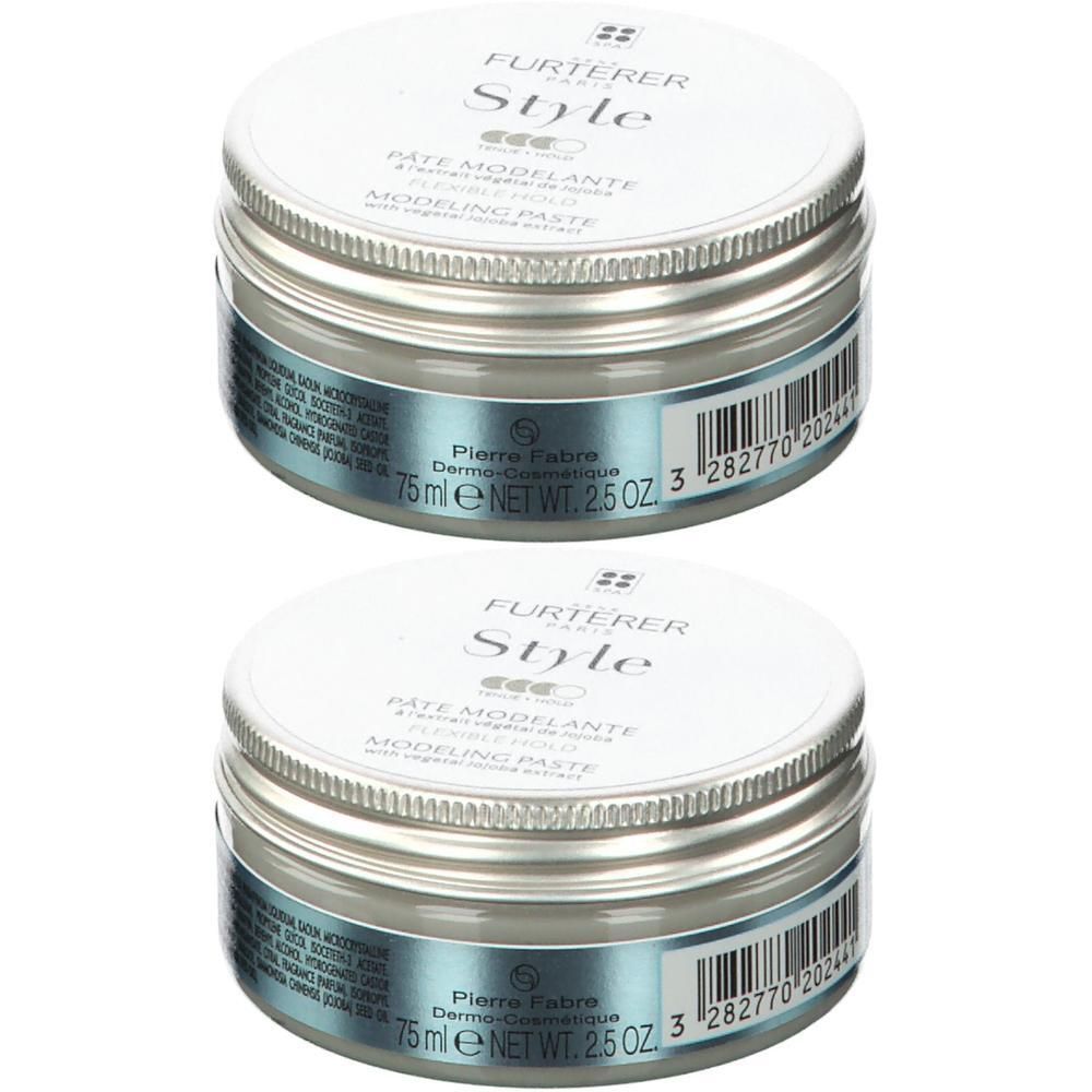 Twee potjes René Furterer Style Modelling Paste, 75ml.