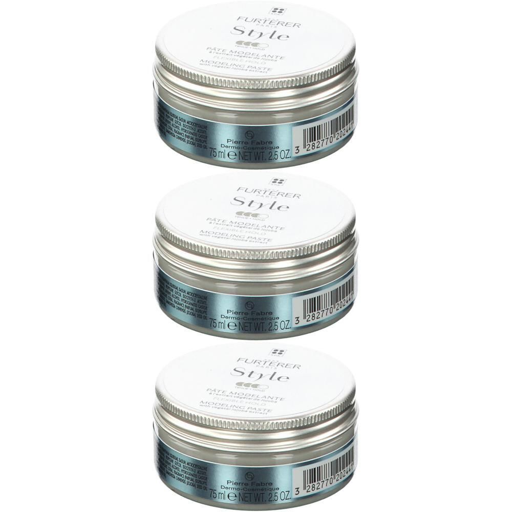 Drie potjes RENE FURTERER Style modellerende pasta, 75ml.