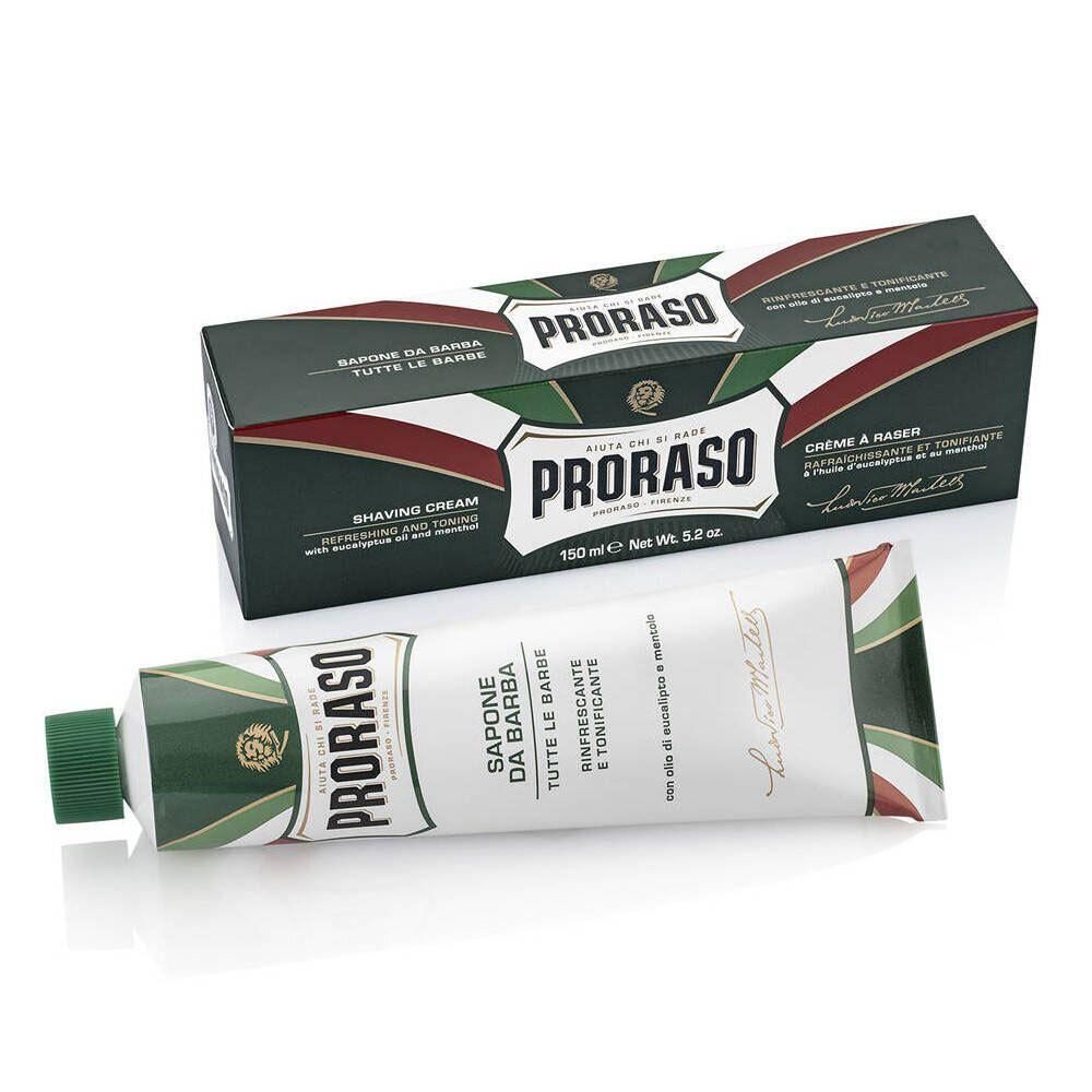 Proraso scheercrème tube en kartonnen doos met Italiaanse vlag.