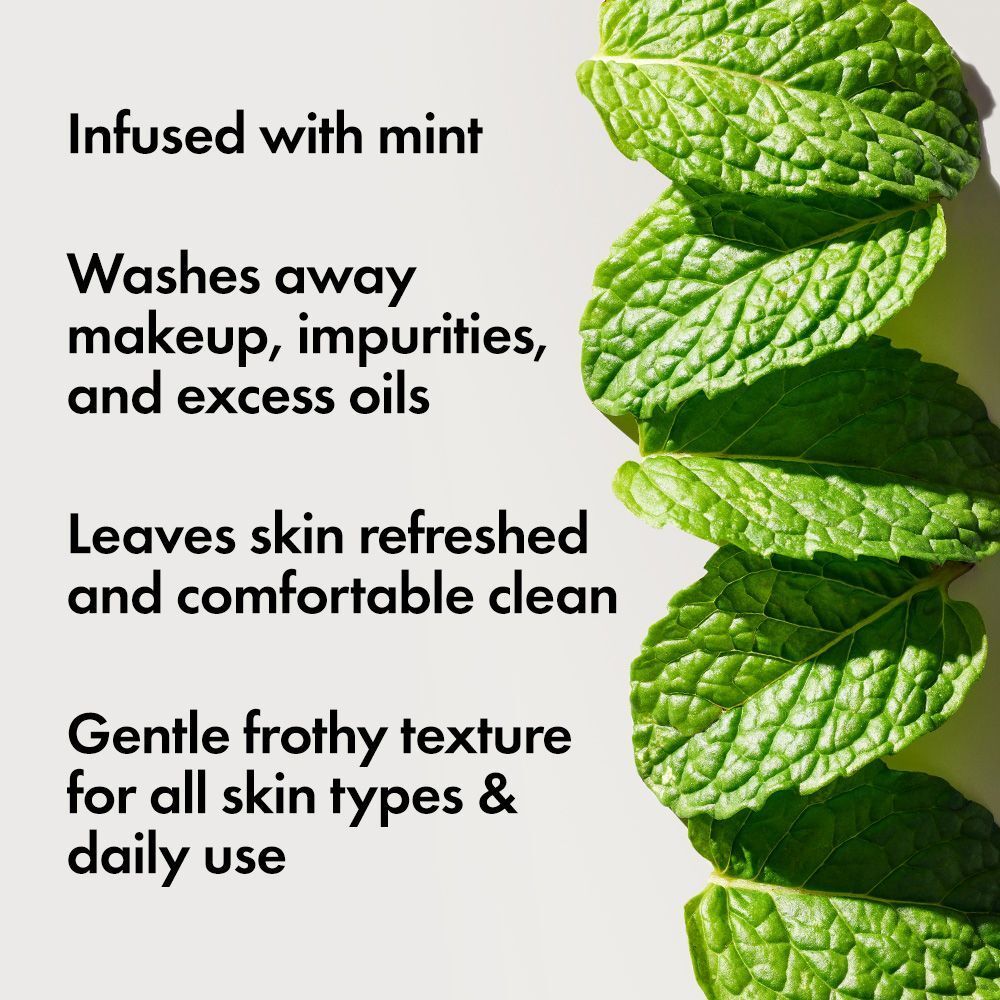 Avantages du nettoyant visage moussant ORIGINS Checks and Balances™ à la menthe.