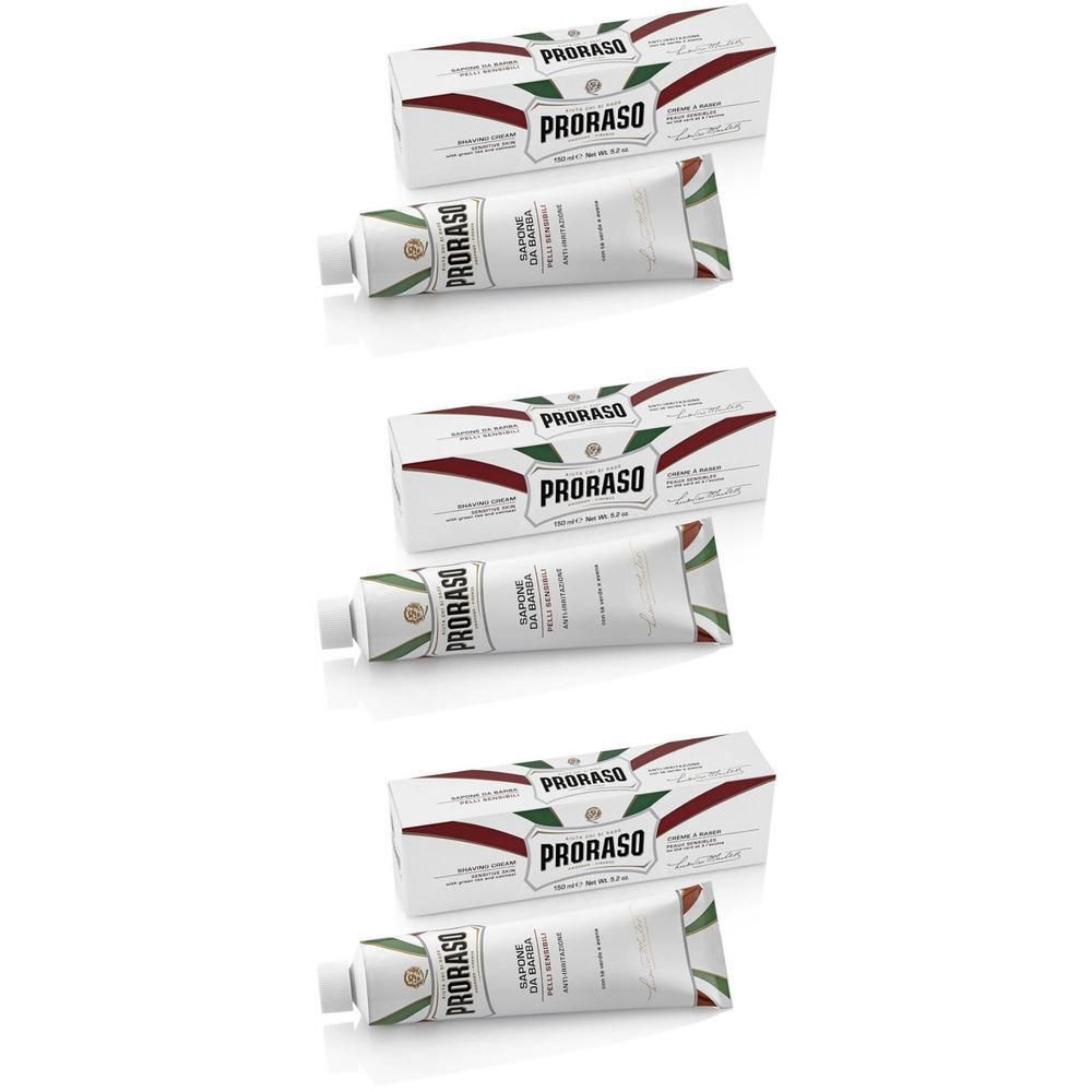Tubes et boîtes de crème à raser Proraso.