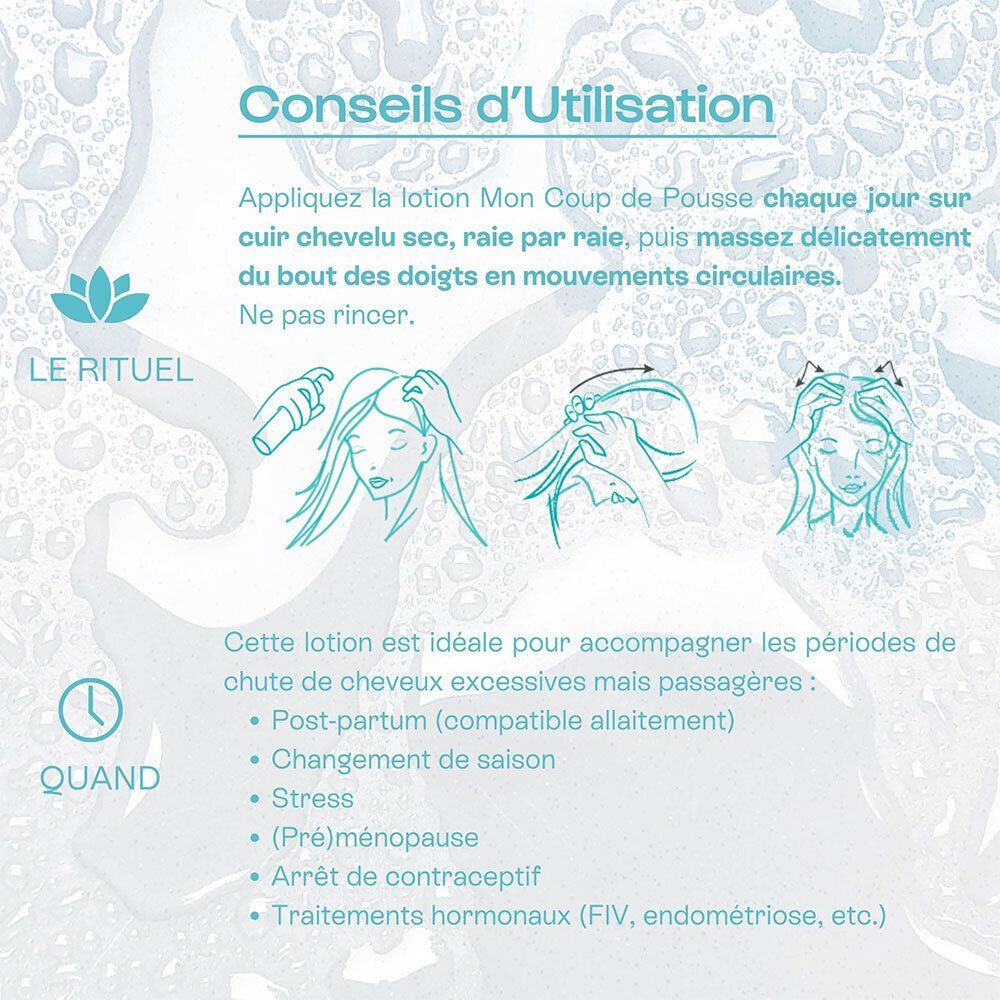 Conseils d'utilisation de la lotion Omum pour lutter contre la chute des cheveux.