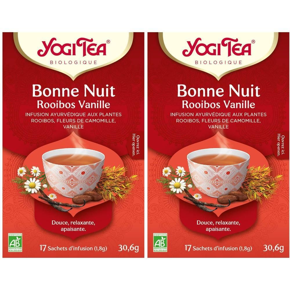 Yogi Tea® Bonne Nuit Rooibos Vanille, 17 sachets.