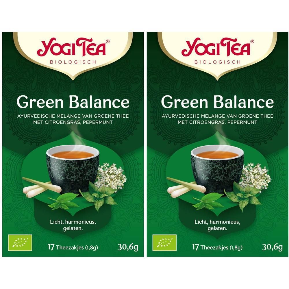 Yogi Tea® Green Balance, verpakking van 17 theezakjes.