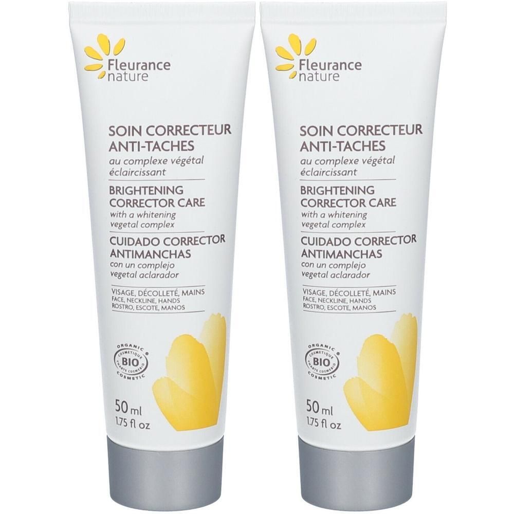 Twee tubes Fleurance Nature Soin Correcteur Anti-Taches Bio, 50ml.