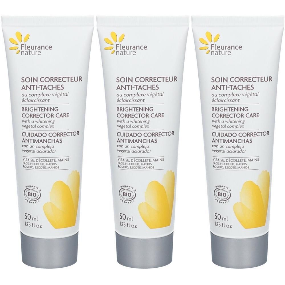 Drie tubes Fleurance Nature Anti-Vlekken Corrigerende Verzorging, 50ml.