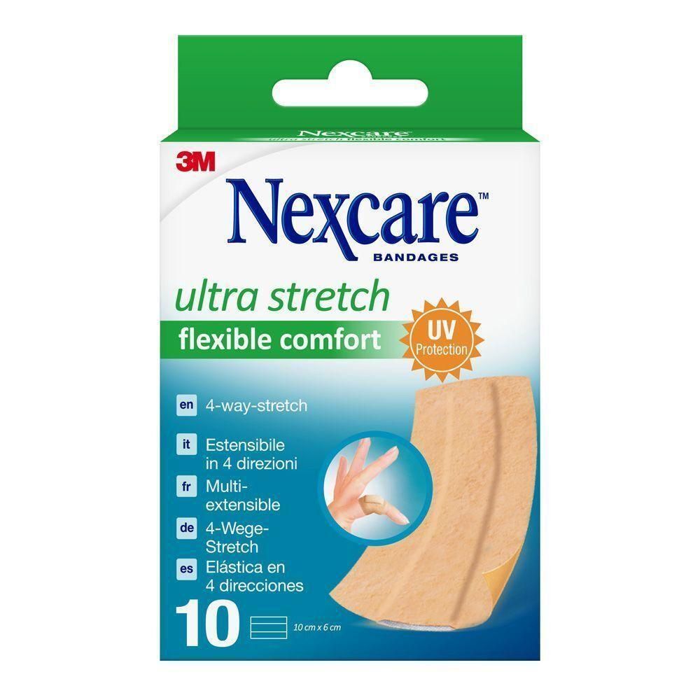 Emballage Nexcare Ultra Stretch pansements flexibles, 10 pièces.
