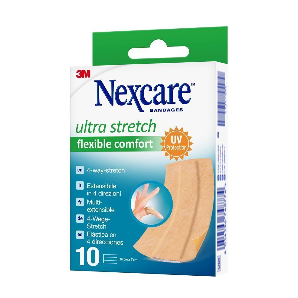 Emballage Nexcare Ultra Stretch pansements flexibles, 10 pièces.