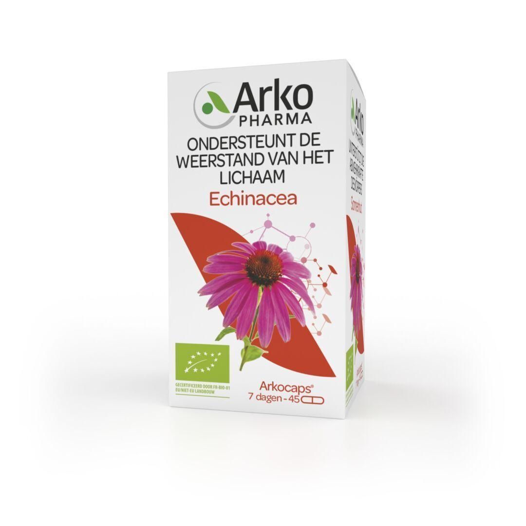 Arkopharma Echinacea Bio doos met paarse bloem en bio-keurmerk.
