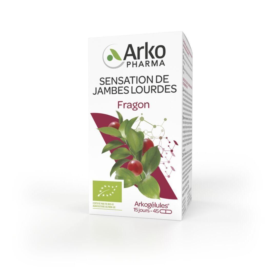 Arko Pharma Fragon Arkogélules boîte de 45 gélules pour jambes lourdes.
