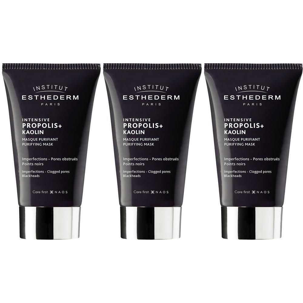 Trois tubes Institut Esthederm Intensive Propolis+ Kaolin Masque Purifiant.