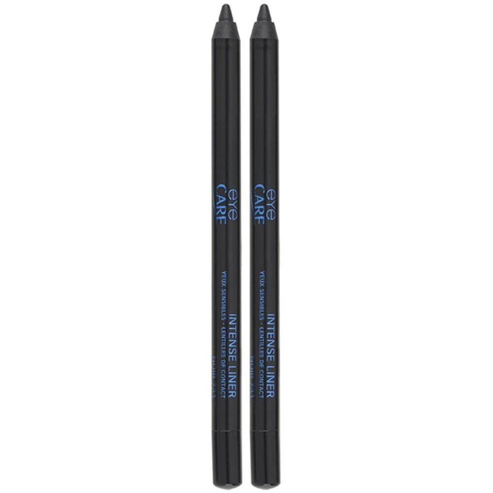 Deux crayons khôl noirs avec l'inscription 'Eye Care Intense Liner'.