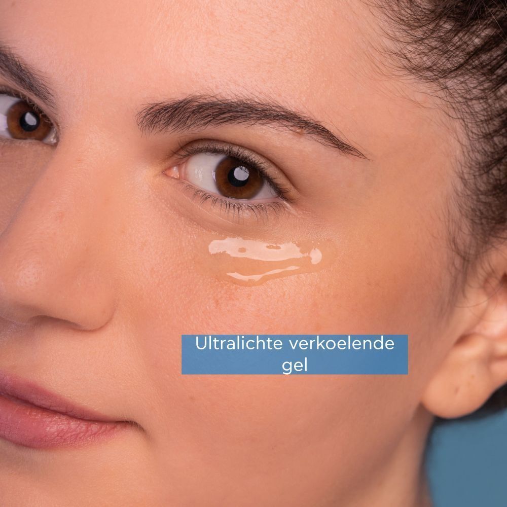Apivita Aqua Beelicious Gel Yeux: Extracten Cistus, Roos, Iris. Honing voedt de huid.