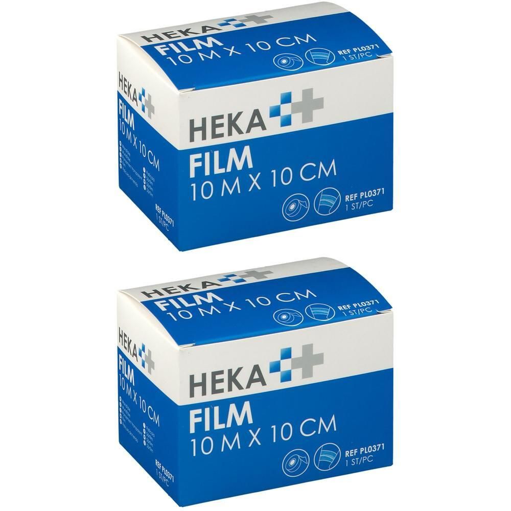 Deux boîtes de Heka Film Film de Blessure 10m x 10cm.