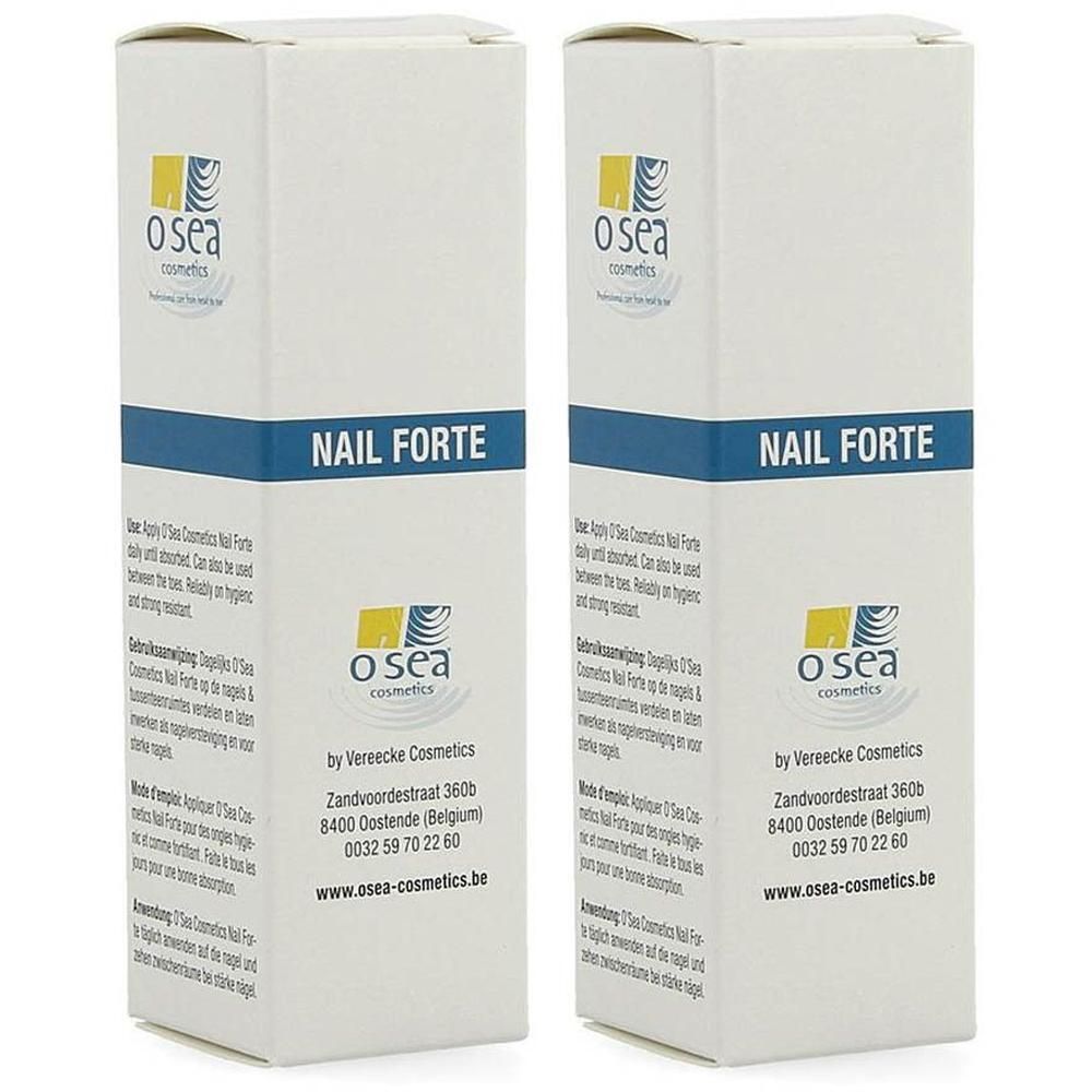 Twee dozen O'sea Cosmetics Nail Forte.