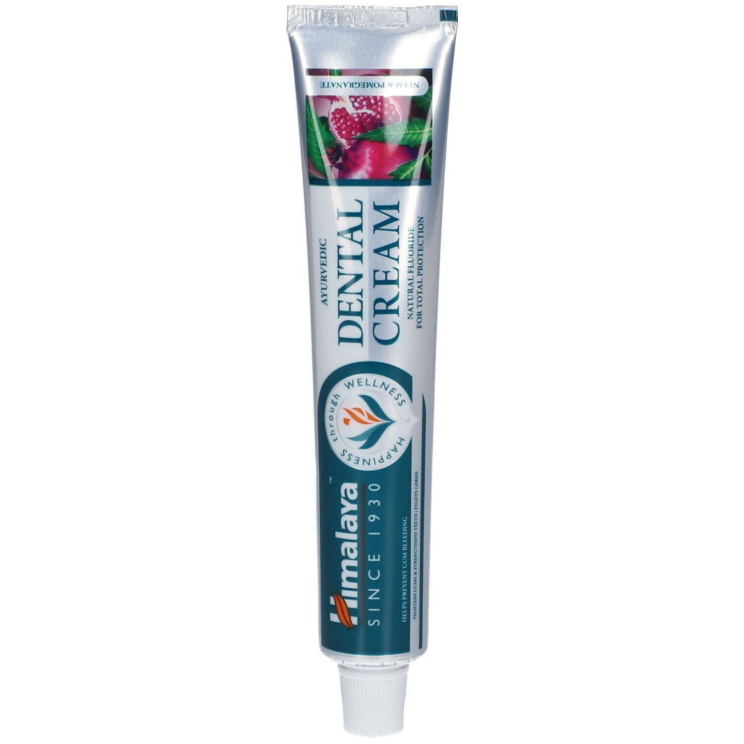 Himalaya Dental Cream met granaatappel en neem. Ayurvedische tandpasta voor algehele bescherming.