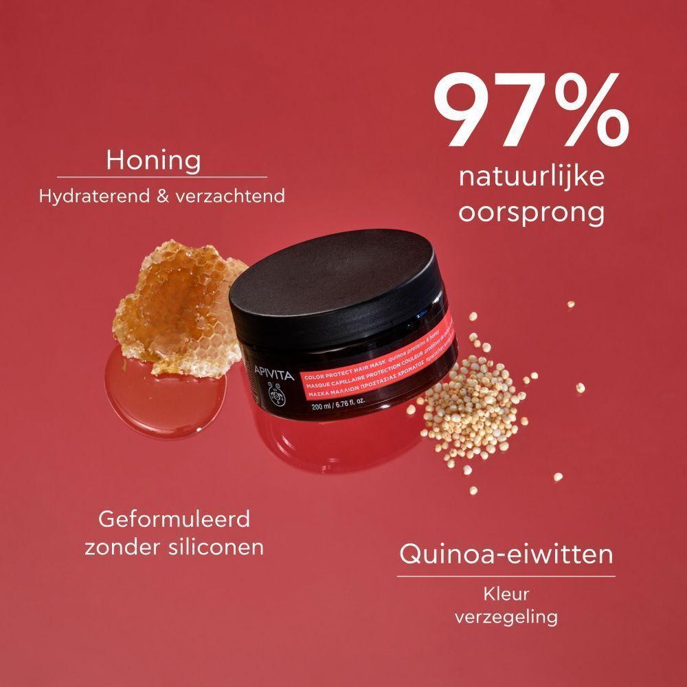 Apivita Haarmasker met quinoa zaden en honingraat, 97% natuurlijke oorsprong.