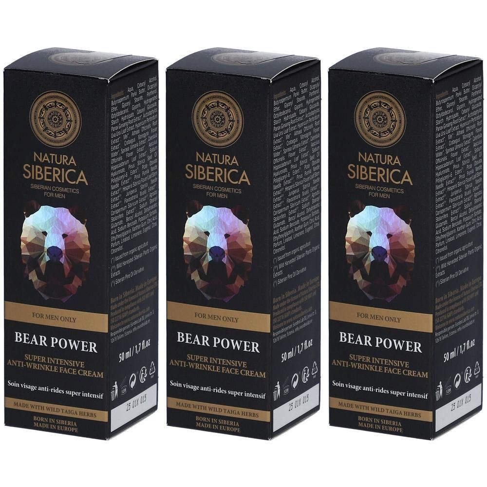 Natura Siberica Crème Visage Anti-Rides Super Intensive Hommes Bear