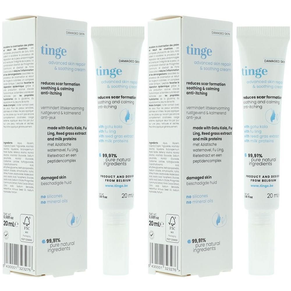 Tinge Advanced Skin Repair | Crème Cicatrisante | Réparatrice & Apaisante | Contre les Démangeaisons | Peaux Abîmées