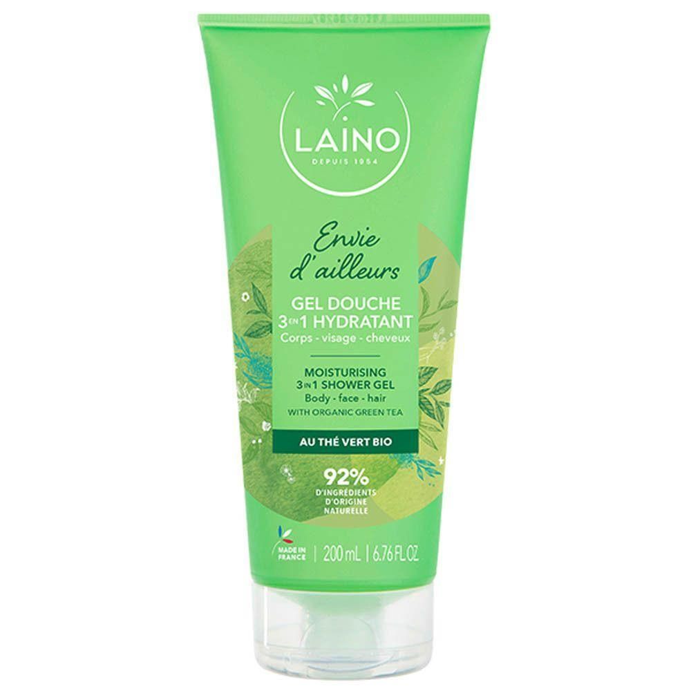 Laino Douchegel 3-in-1, 200ml, met biologische groene thee.
