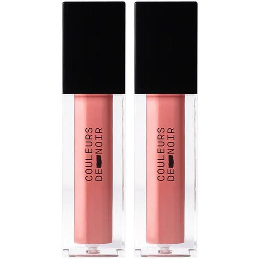 Deux flacons de Couleurs de Noir Instant Gloss Lip Maximizer couleur rose.