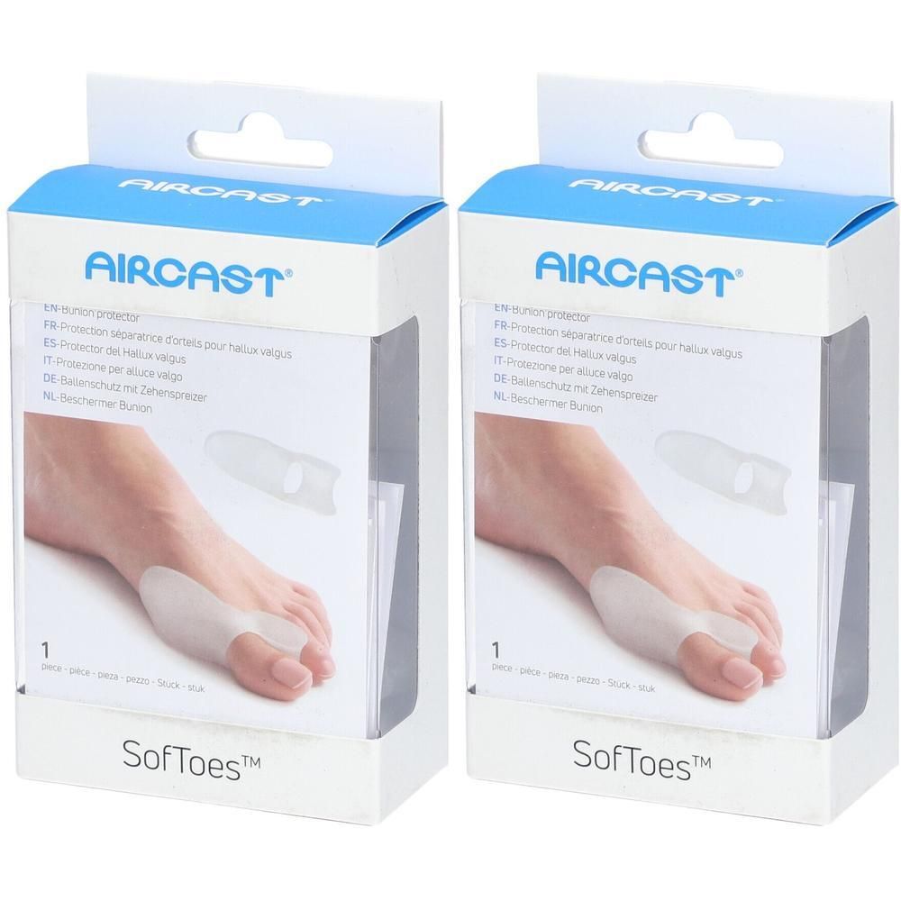 Twee verpakkingen Aircast Softoes Bunion Protector, teenbeschermer voor de grote teen.