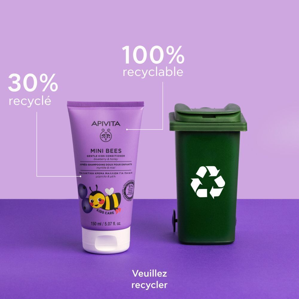 Conditionneur Apivita Mini Bees : 30% recyclé, 100% recyclable. Veuillez recycler.