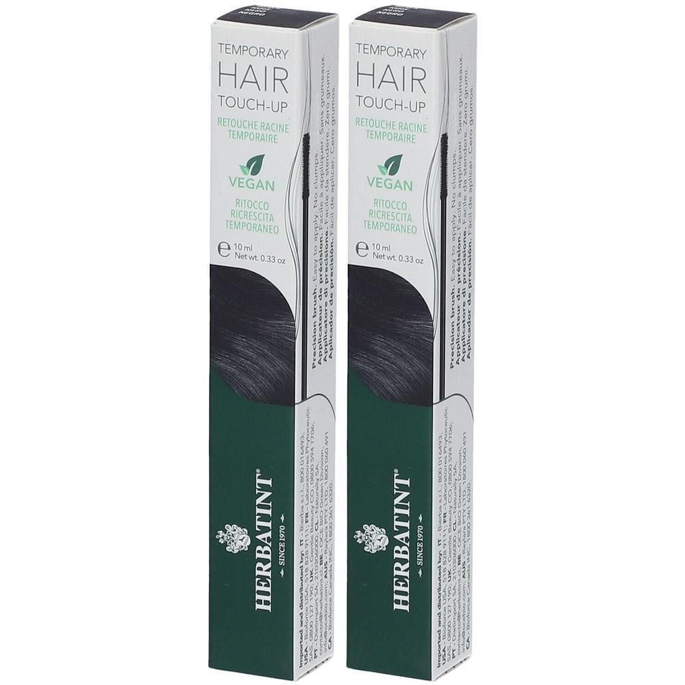 Twee pakken Herbatint Hair Touch Up Noir. Tijdelijke haarkleuring.