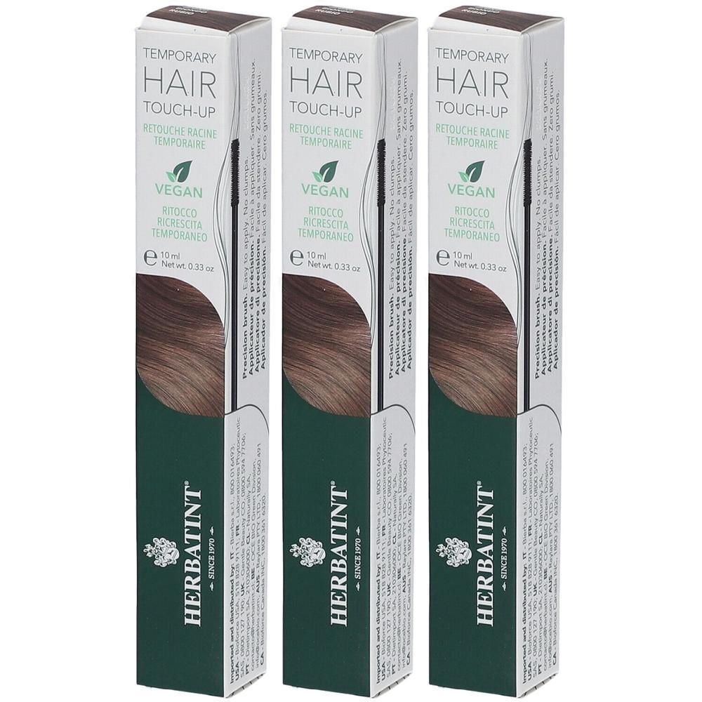 Herbatint Temporary Hair Touch Up, 3x 10ml verpakking. Vegan product voor tijdelijke haarkleuring.