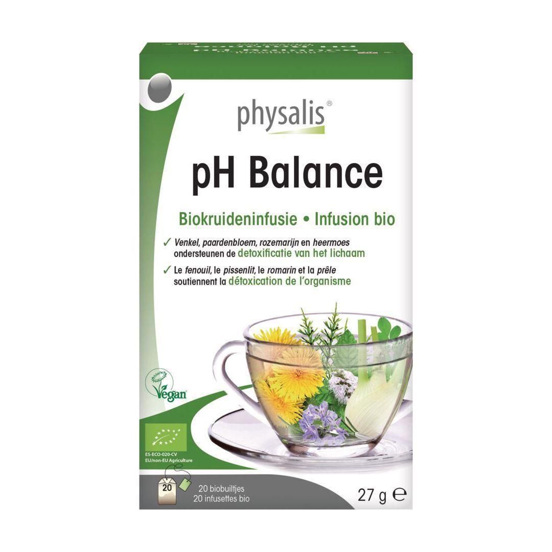 Physalis pH Balance Biokruideninfusie Bio. Bevat 20 zakjes.