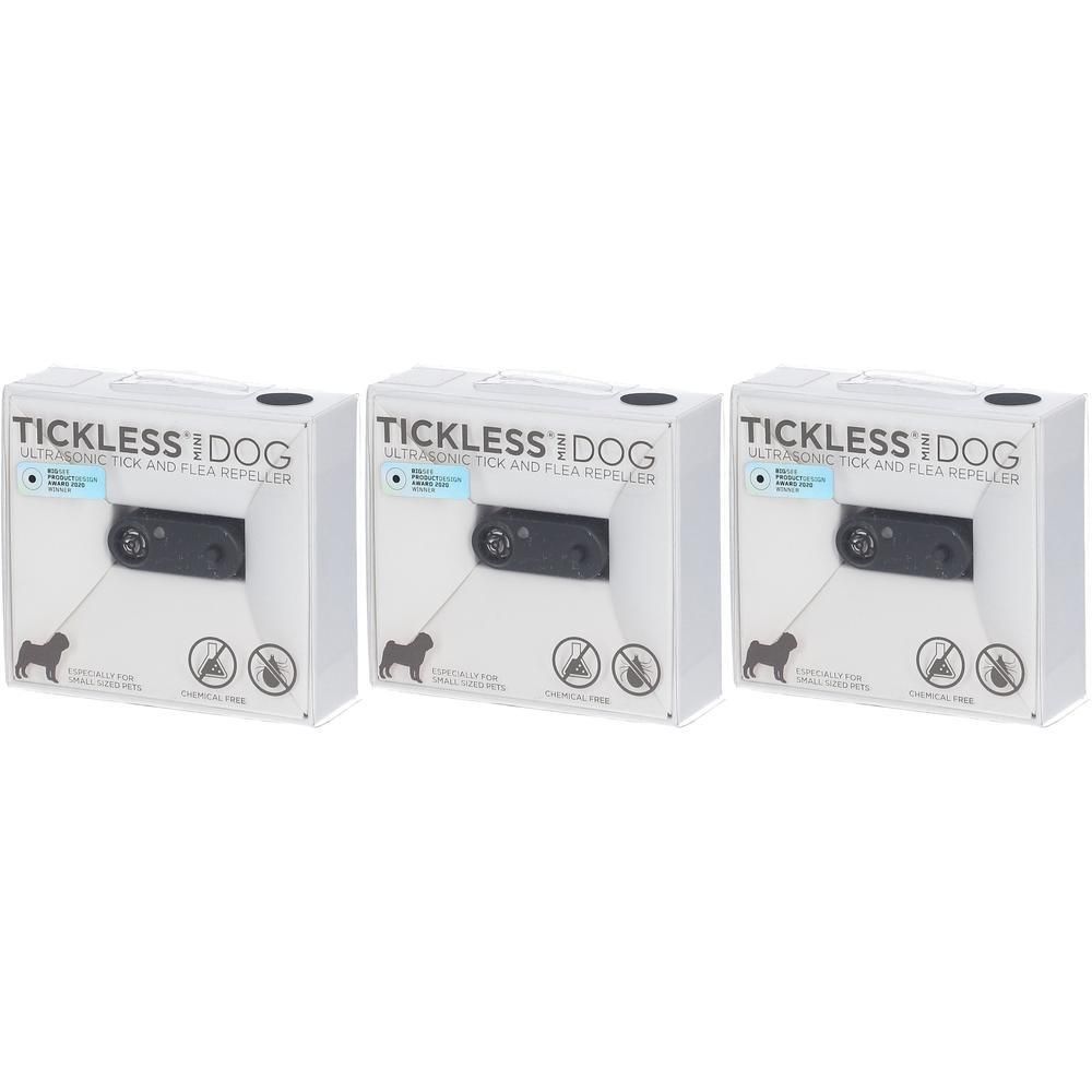 Drie verpakkingen Tickless Mini ultrasone teken- en vlooienverjager voor honden.