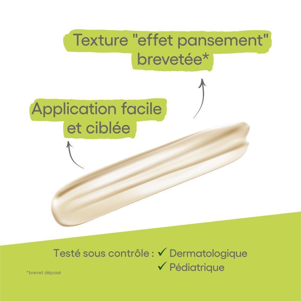 Roll-on A-Derma Cutalgan avec infoboxes : texture brevetée, application facile, testé dermatologiquement.