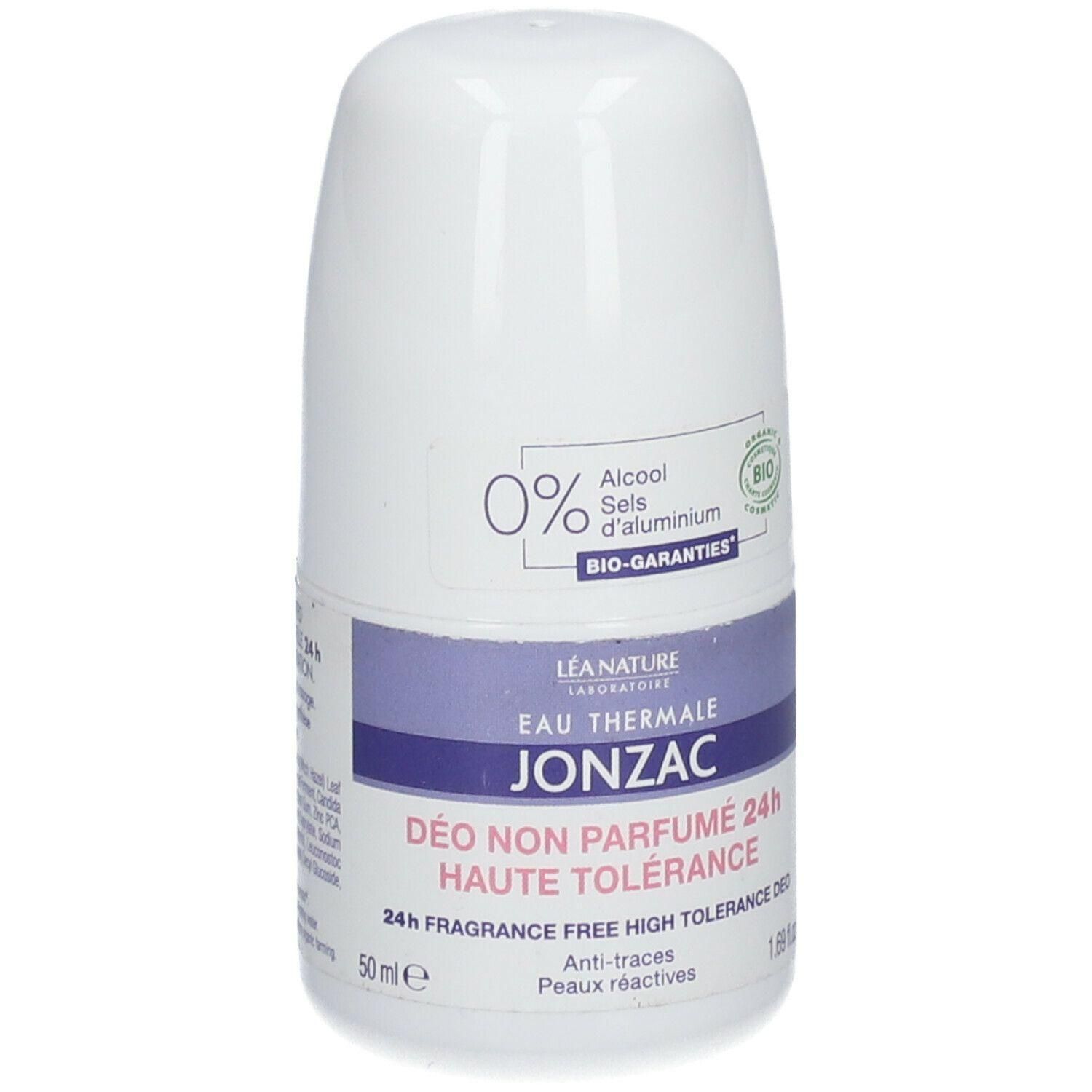 Déodorant roll-on Jonzac, 50ml. 0% sels d'aluminium, sans alcool, sans parfum. Bio.