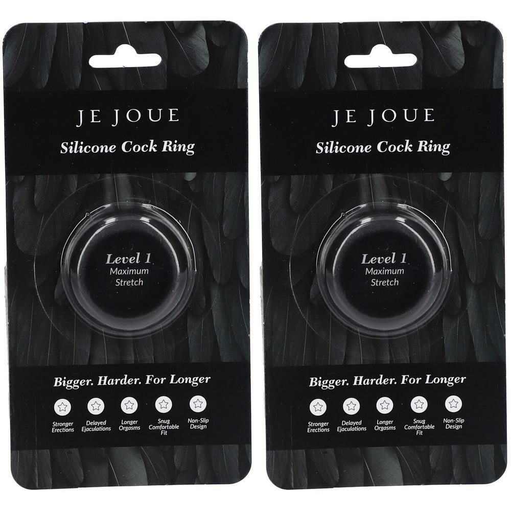 Je Joue Anneau de pénis en silicone, niveau 1, étirement maximal. Emballage blister.