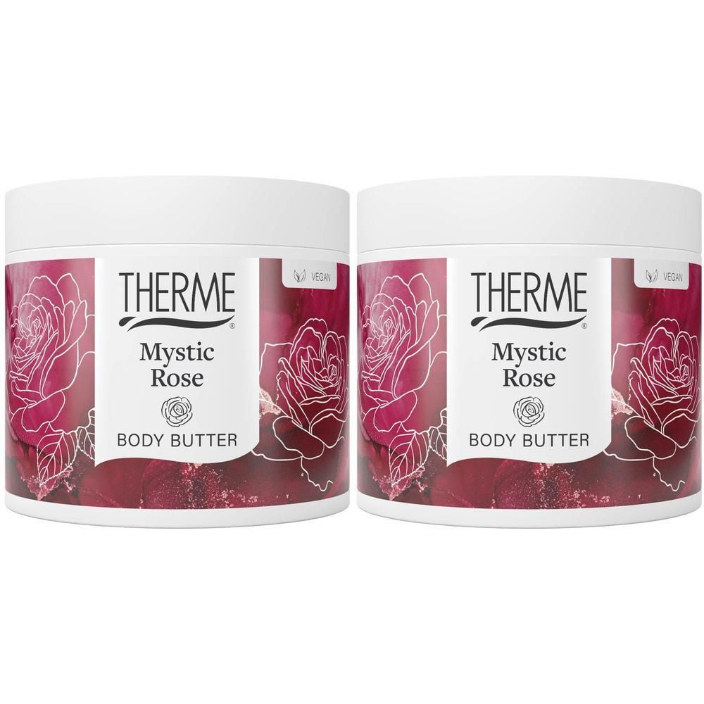 Deux pots de Beurre Corporel Therme Mystic Rose.