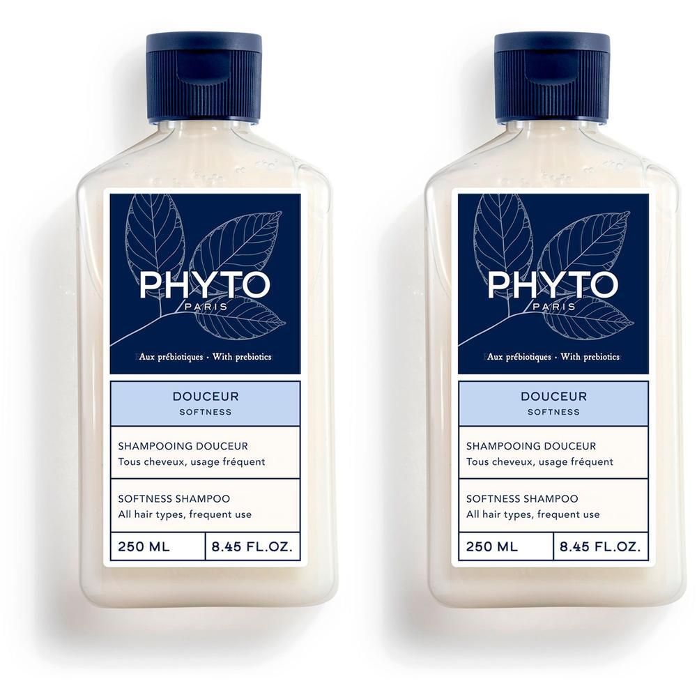 Twee flacons Phyto Douceur Shampooing Douceur.