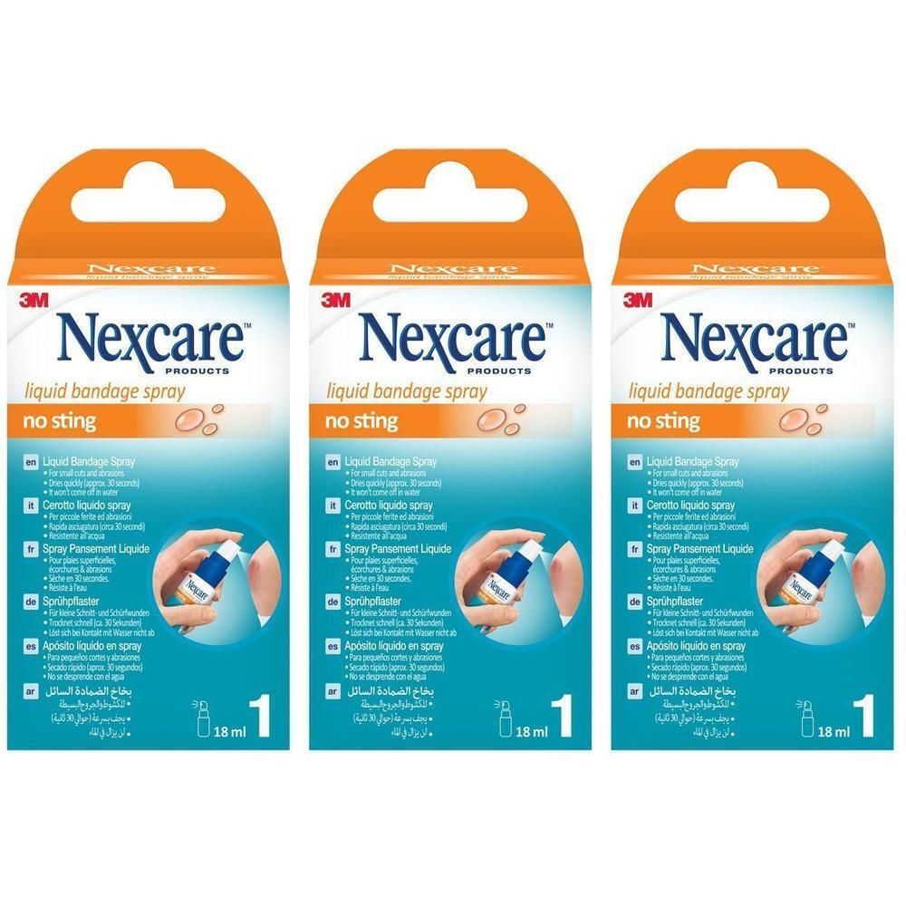 Nexcare Spray Pansement Liquide, 18 ml. Protège les petites coupures et ampoules.