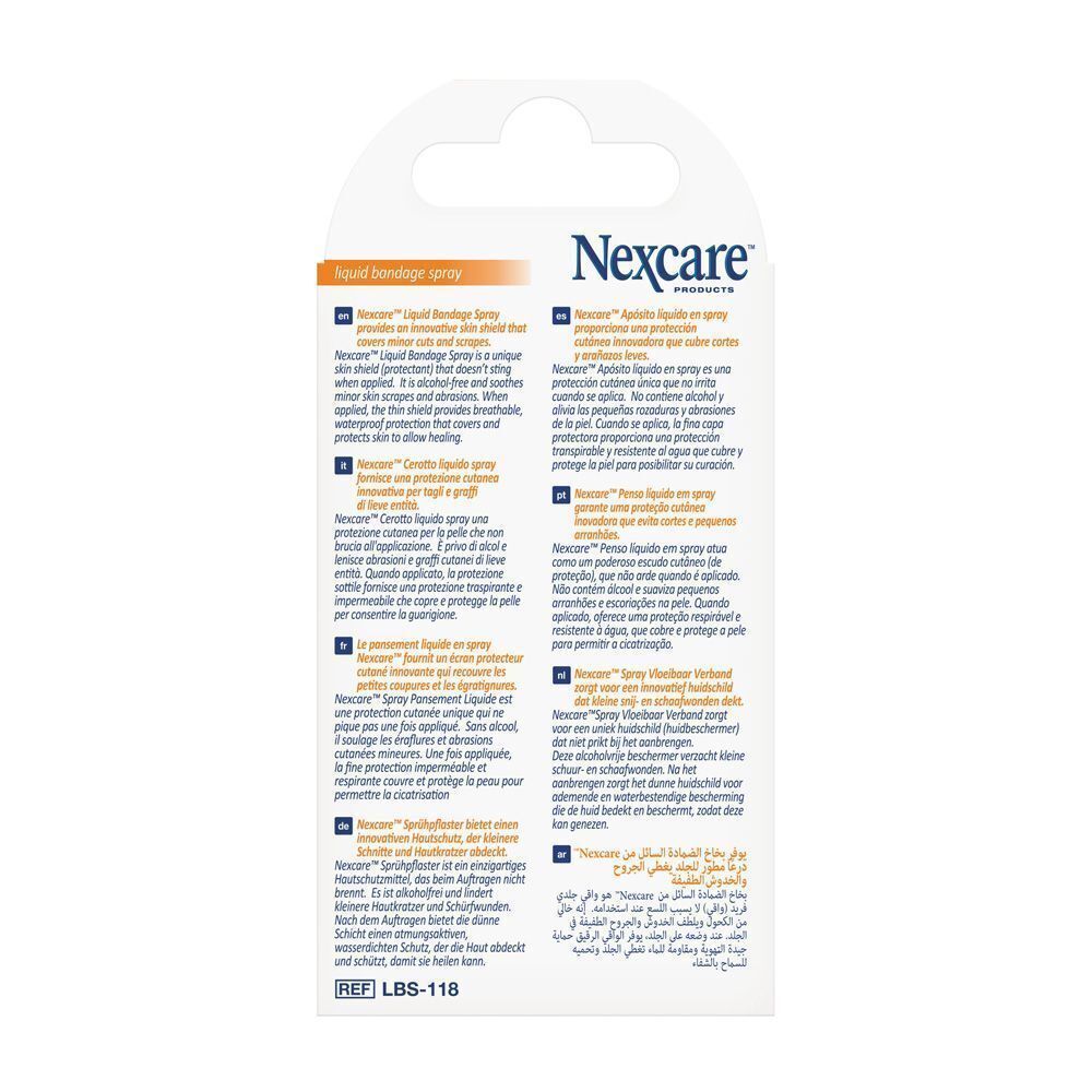 Nexcare Spray Pansement Liquide, 18 ml. Protège les petites coupures et ampoules.