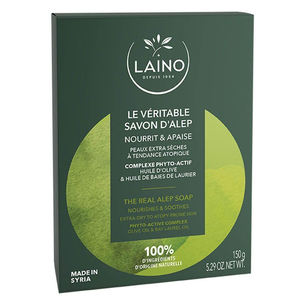 Boîte de savon Laino, 150g. Aux huiles d'olive et de laurier.