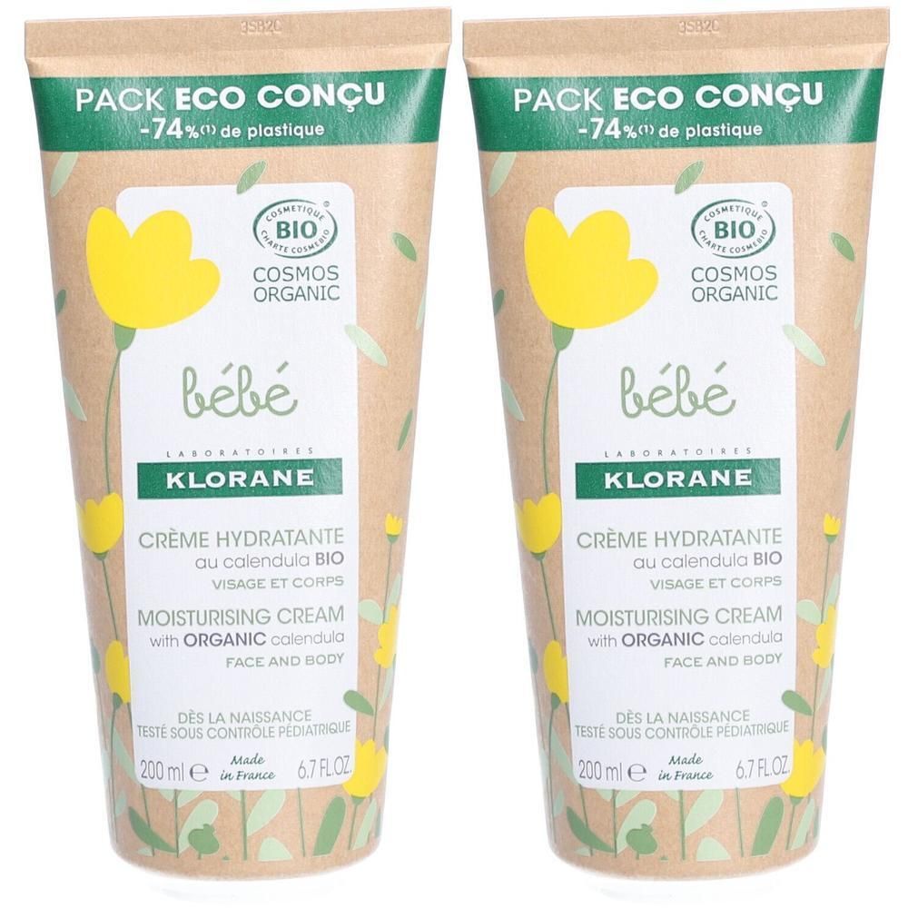 Klorane Baby BIO Calendula Hydraterende crème | Hydrateerd & beschermd | Gelaat & Lichaam