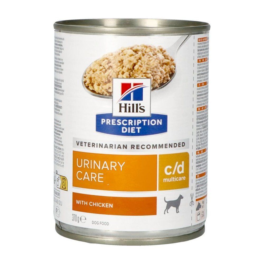 Blik hondenvoer Hill's Prescription Diet Urinary Care c/d met kip, 300g.
