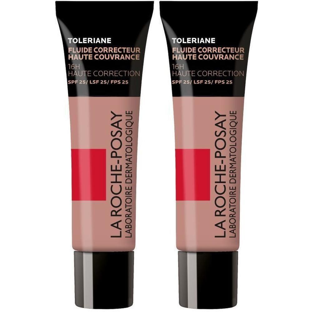 Twee tubes La Roche-Posay Toleriane Fluide Correcteur Haute Couvrance SPF25. Beige kleur.
