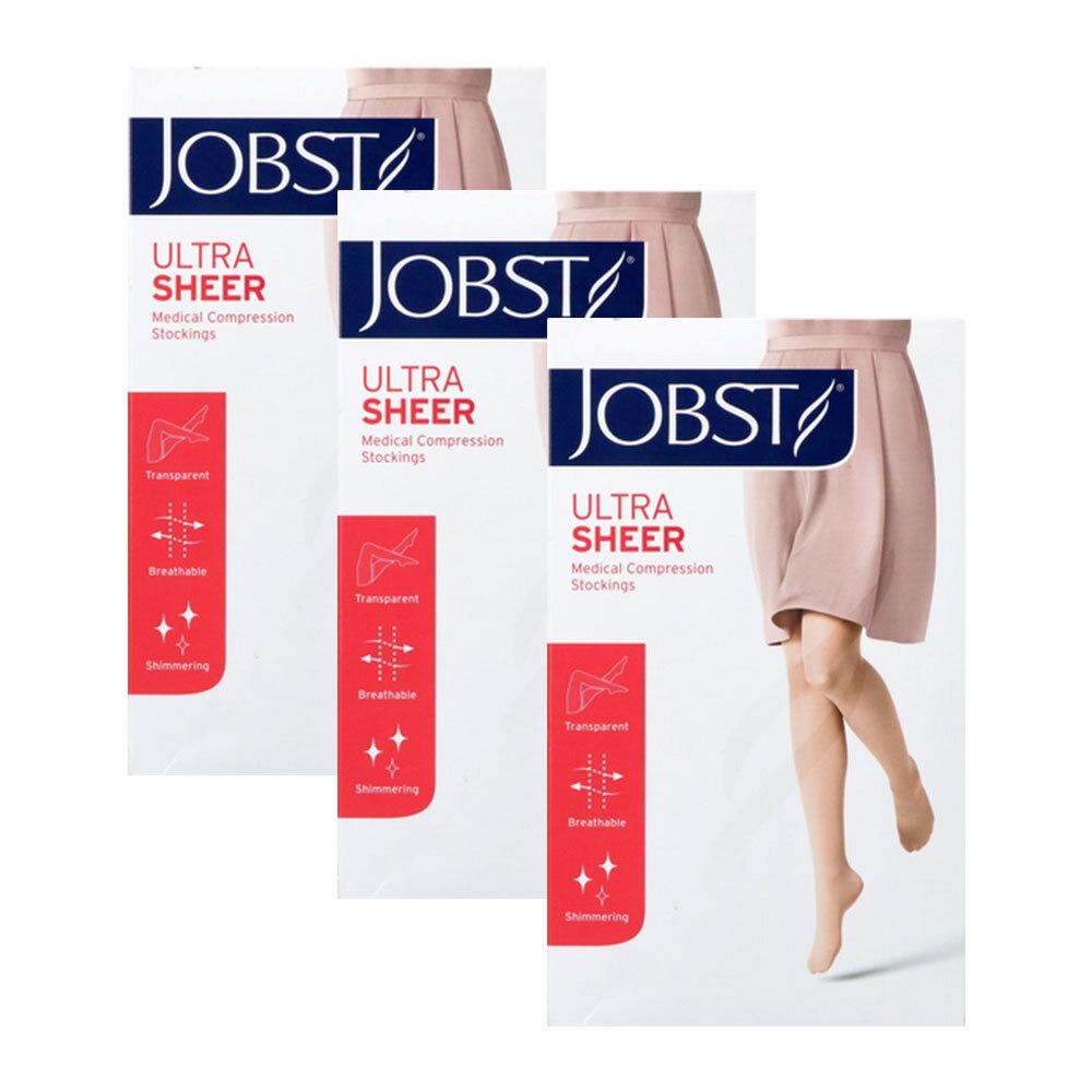 JOBST Ultrasheer panty kousen, klasse 2, Noir, Medium. Transparante, ademende medische kousen.