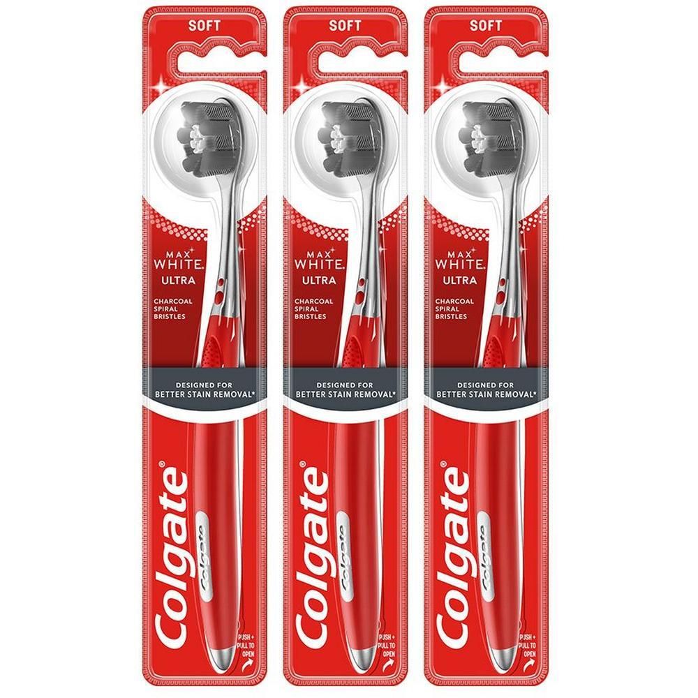 Colgate Max White Ultra tandenborstel, Soft, 3-pack.