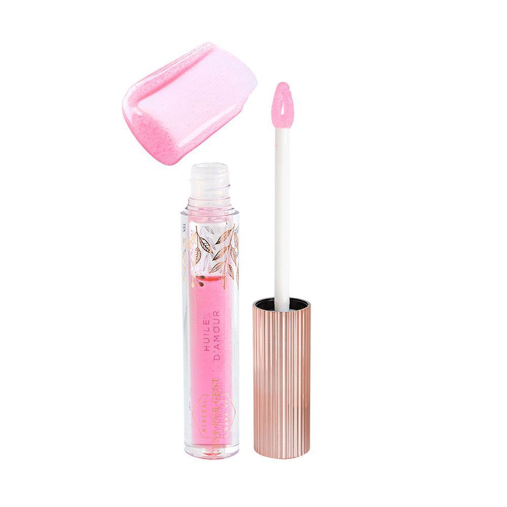 Cent Pur Cent Huile d'Amour Lip Oil met applicator en productstaal.