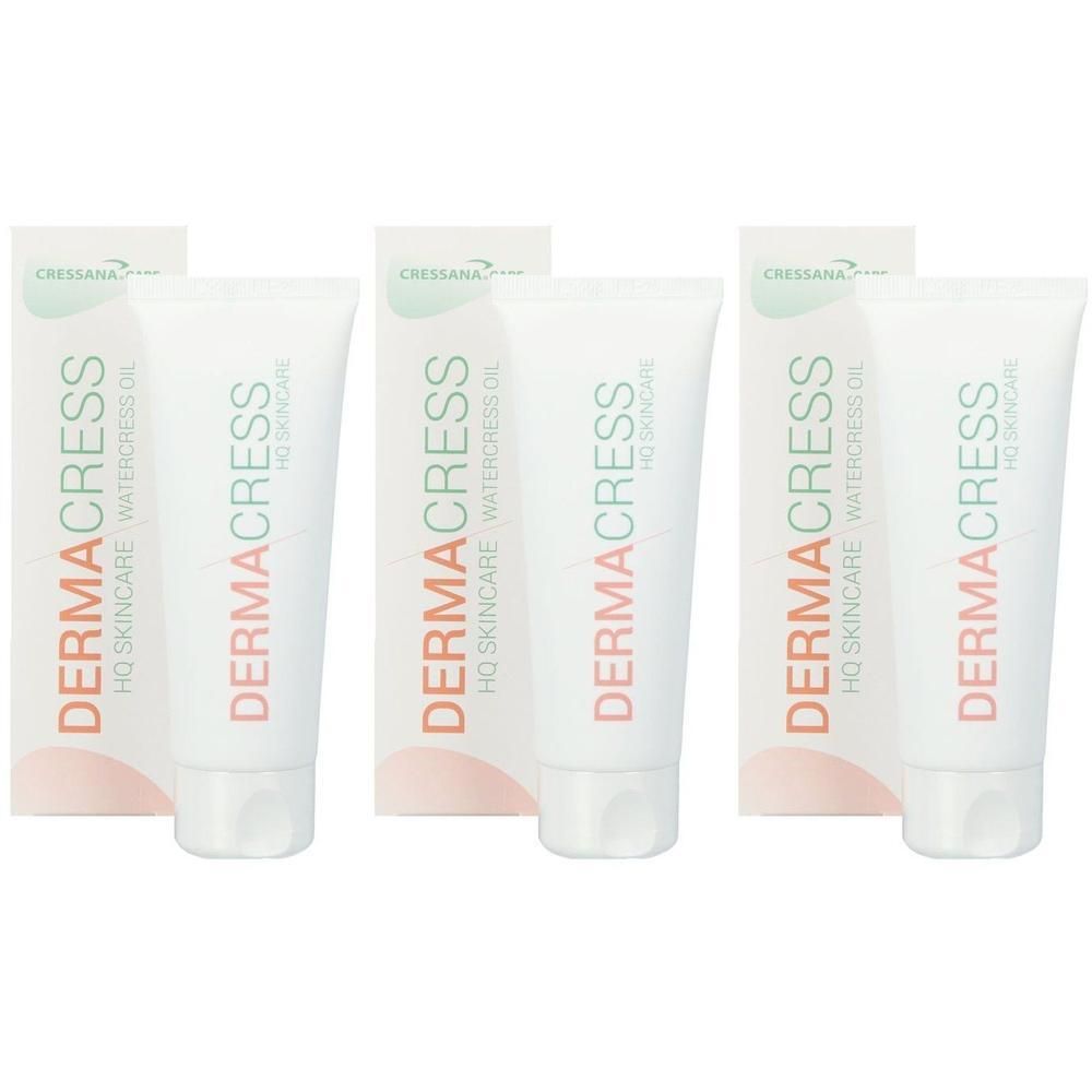 Trois tubes de Dermacress HQ Soin de la peau Huile de cresson.