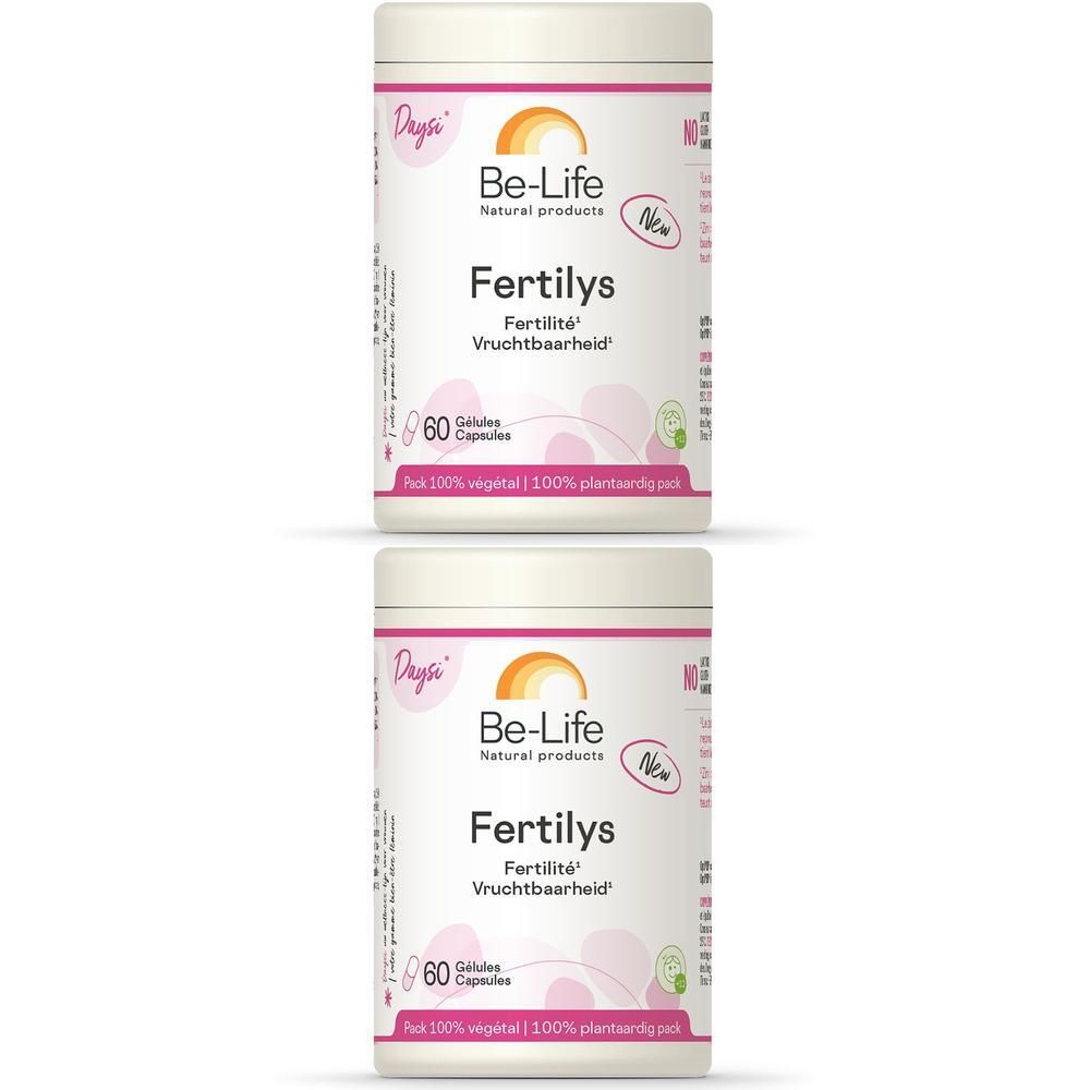Deux boîtes de 60 gélules Be-Life Fertilys.