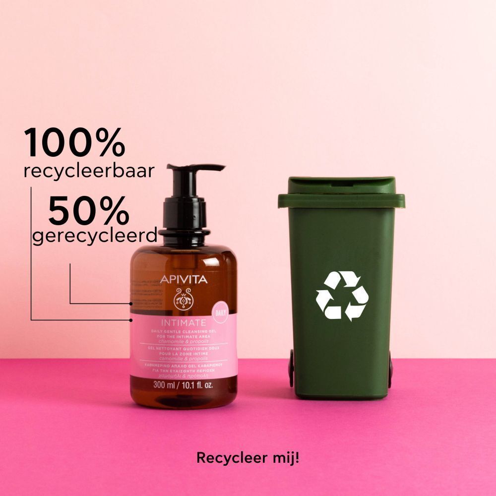 Apivita Intimate Gel met propolis, dat de natuurlijke flora respecteert.