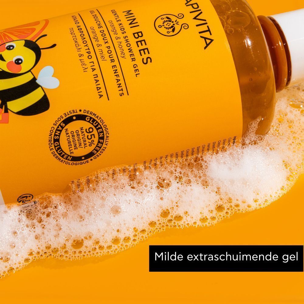 Apivita Mini Bees Douchegel: dermatologisch getest, 95% natuurlijk.